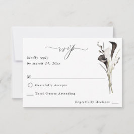 Svartvit Blommigt utan måltid OSA 2 Kort