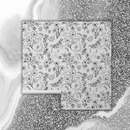 Svartvit Blommönster |