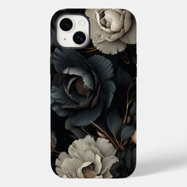 Svartvit blommor (Baksida)