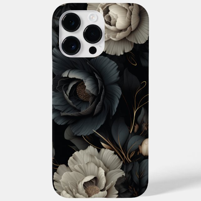 Svartvit blommor (Baksida)