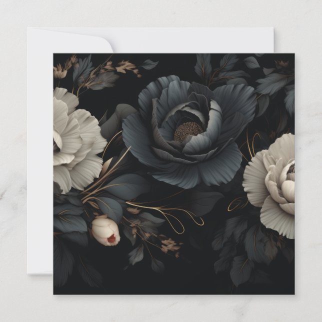 Svartvit blommor (Framsida)