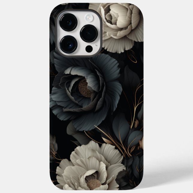 Svartvit blommor (Baksida)
