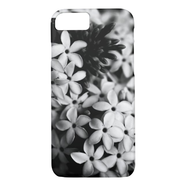 Svartvit blommor Case-Mate iPhone skal (Baksida)