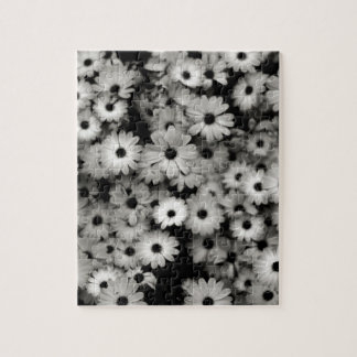 Svartvit blommor pussel