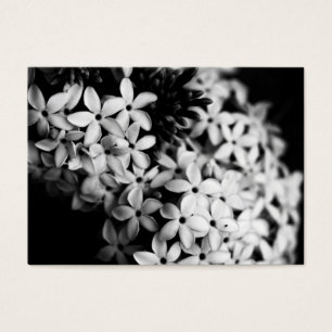 Svartvit blommor visitkort