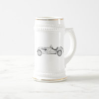 Svartvit BMW 328 illustration 1936