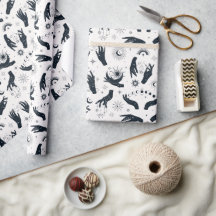 Svartvit Boho Måne mystisk hand