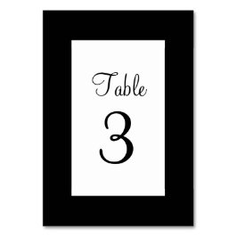 Svartvit Bordsnummer
