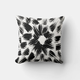 Svartvit borstad grunge Dekorativ kudde