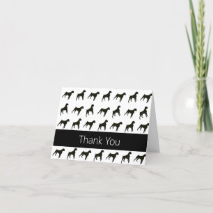 Svartvit Boxer Hund Business Tackkort