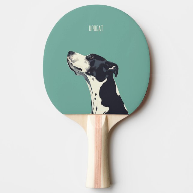 Svartvit Boxer Pingisracket (Framsidan)