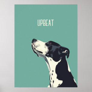 Svartvit Boxer Poster