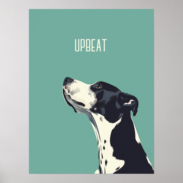 Svartvit Boxer Poster (Framsidan)