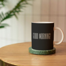 Svartvit Bra, morgoncitat Mugg