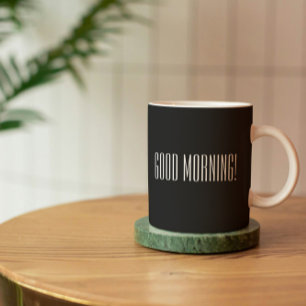 Svartvit Bra, morgoncitat Mugg