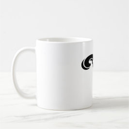 Svartvit Brev Y Monogram Kaffemugg