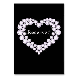 Svartvit bröllop med diamant bord reserverat bordsnummer