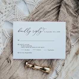 Svartvit Bröllop OSA för elegant Calligraphy Kort