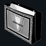 Svartvit Bröllop-presentsäck<br><div class="desc">Svart och vit bröllop-presentväska.</div>