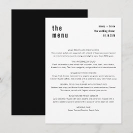 Svartvit Bröllop-Snyggt med ultraliten  Meny