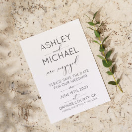 Svartvit bröllop spara datum QR-kod Inbjudningar