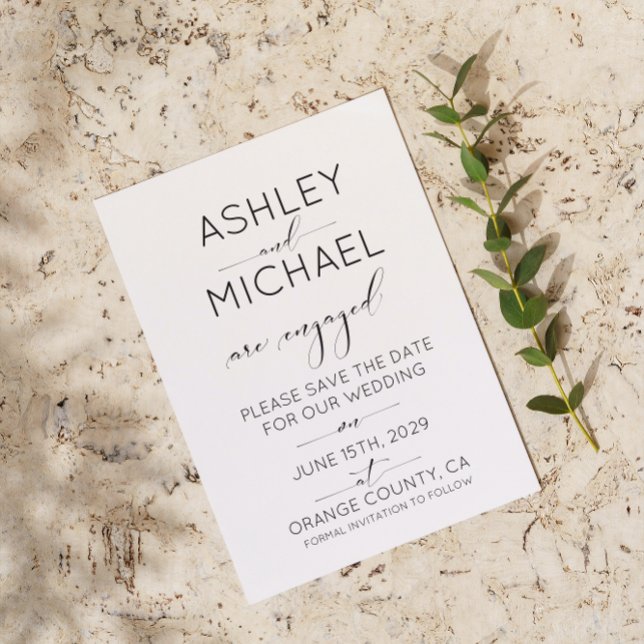 Svartvit bröllop spara datum QR-kod Inbjudningar (Save the Date for our wedding!  #LoveBegins)