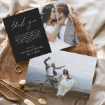 Svartvit Bröllop tack för dina kort Flyer<br><div class="desc">Budgetera Bröllop Tack för att du har ett foto på framsidan och baksidan. Tack-korten innehåller en modern handskriven kursiv skripttypografi som är elegant,  enkel och modern till använda efter att du bröllopsdag firande.</div>