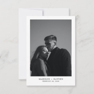 Svartvit bröllop - tackkort med foto tack kort
