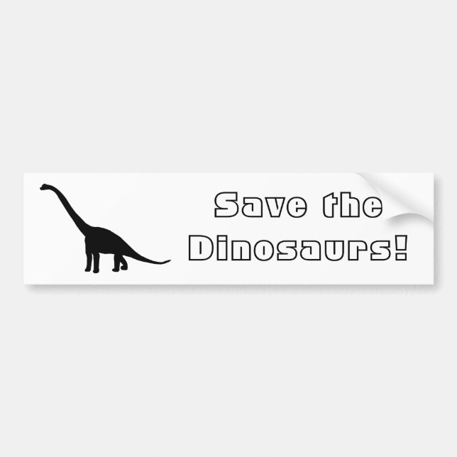 Svartvit Brontosaurus för Dinosaur | Bildekal (Framsidan)