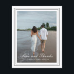 Svartvit budget Bröllop - tackkort<br><div class="desc">Tack vare elegant bröllop har du ett kort med enkel och klassisk design.</div>