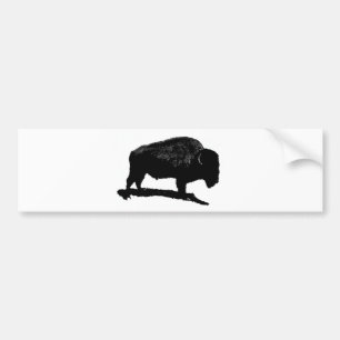 Svartvit buffalo bildekal