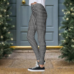 Svartvit Buffalo Check Lumberjack-pålägg Leggings<br><div class="desc">Anpassa för att välja valfri färg</div>