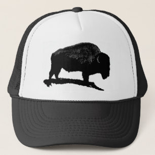 Svartvit buffalo keps