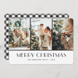 Svartvit Buffalo Play Photo-jul Julkort