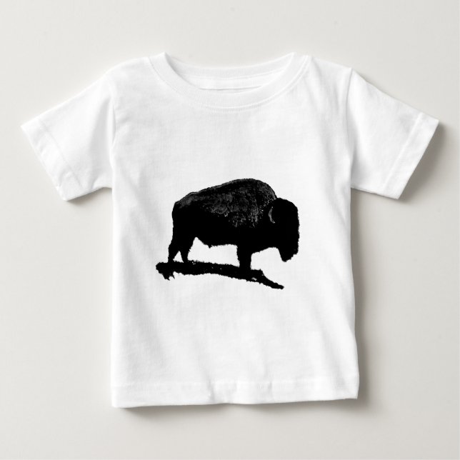 Svartvit buffalo t-shirt (Framsida)