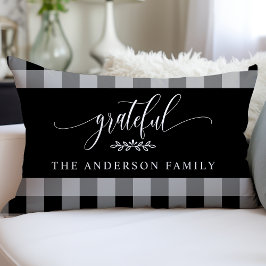 Svartvit buffelkontroll - tacksam Personlig Lumbarkudde