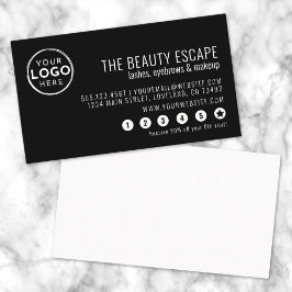 Svartvit Business Logotyp Loyalty Card Lojalitetskort