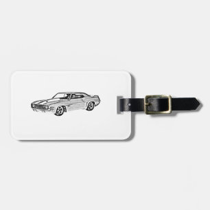 Svartvit Camaro Z28 illustration 1969 Bagagebricka