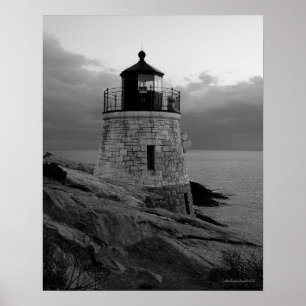 Svartvit Castle Backe poster