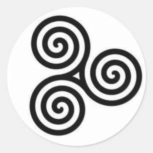 Svartvit Celtic trippel-cirklar klistermärken