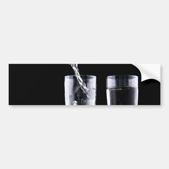 Svartvit champagne Party Flute Glass Festive Bildekal (Framsidan)