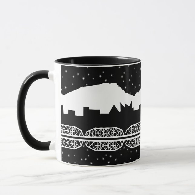 Svartvit Chatt horisont Mugg (Vänster)