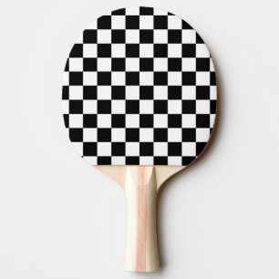 Svartvit check mönster pingisracket