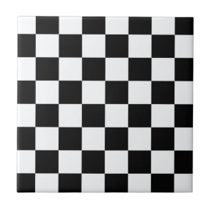 Svartvit checkers kakelplatta