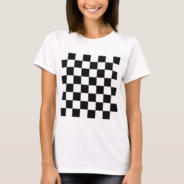 Svartvit checkers tee (Framsida)