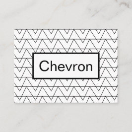 Svartvit Chevron Rand Mönster Visitkort