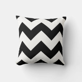 Svartvit Chevron Zigzag Dekorativ kudde