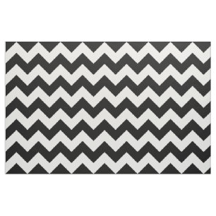 Svartvit Chevron Zigzag Fabric Tyg