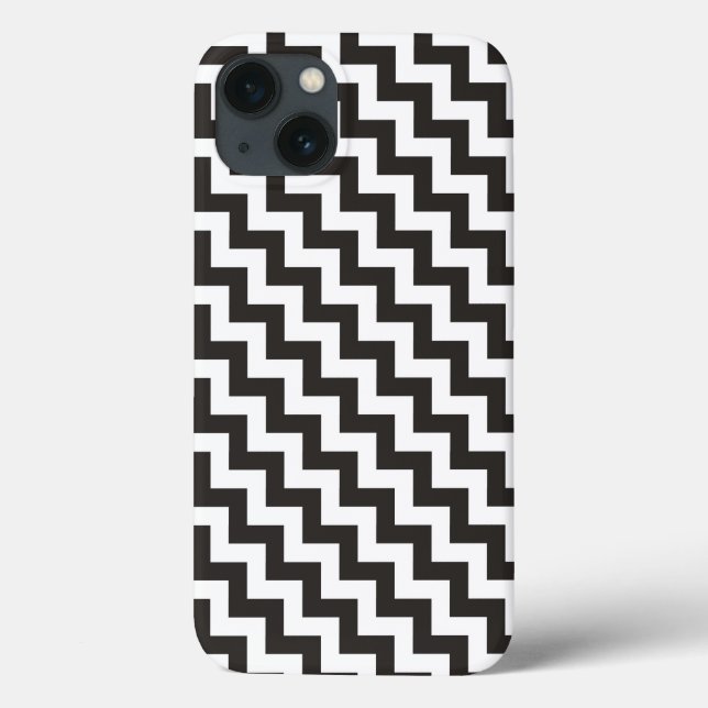 Svartvit Chevrons Samsun Galaxy Note 4 Fodral (Baksida)