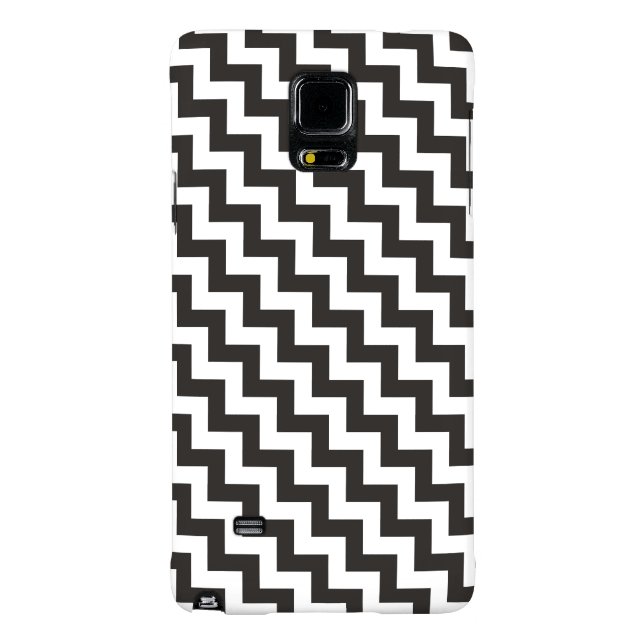 Svartvit Chevrons Samsun Galaxy Note 4 Fodral (Baksidan)